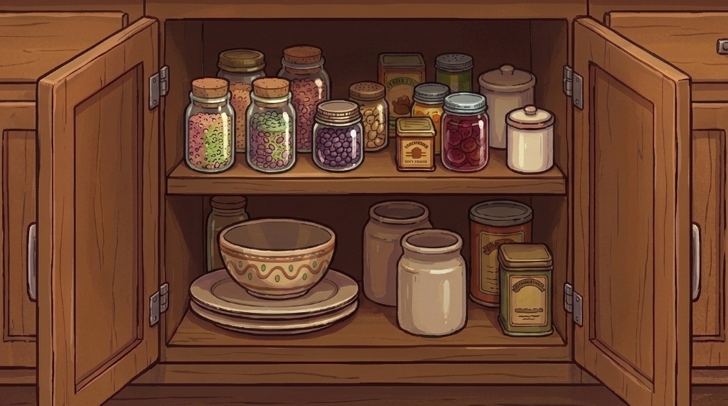 Open Kitchen Cabinet